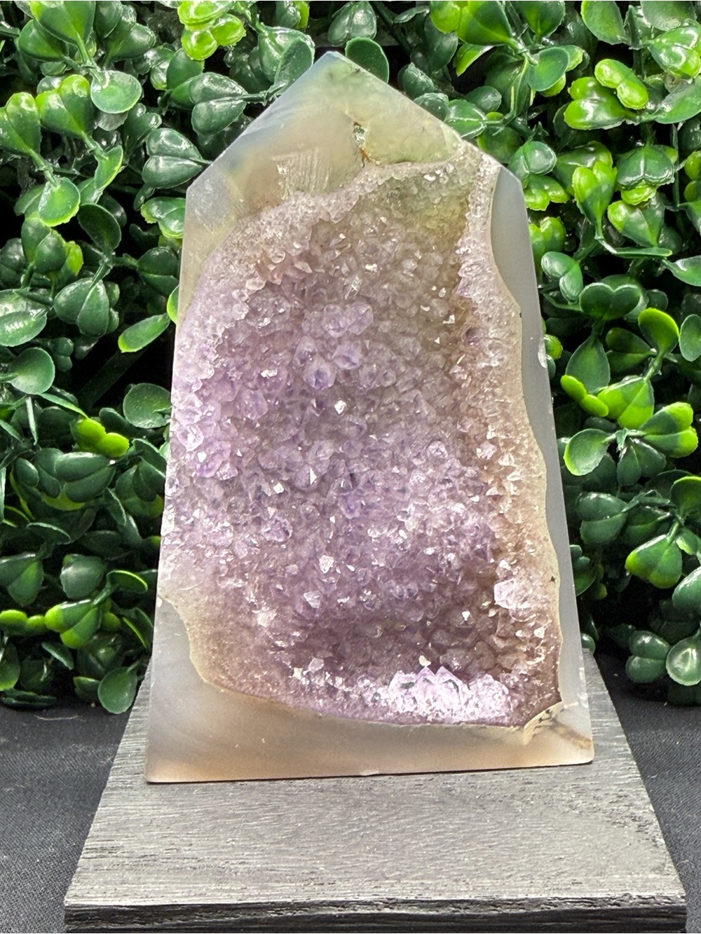 Amethyst & Dendritic Agate Geode Tower Slice